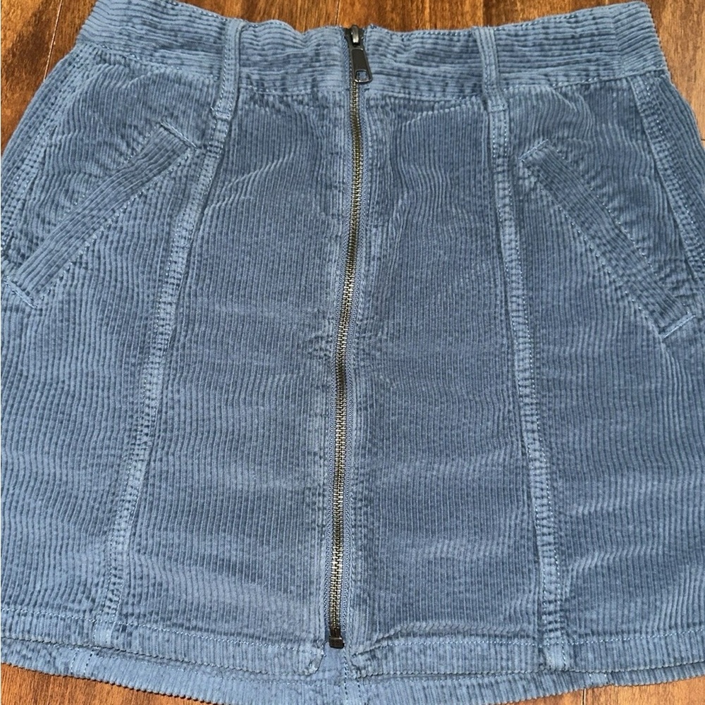 American Eagle Outfitters Blue Corduroy Mini Skirt